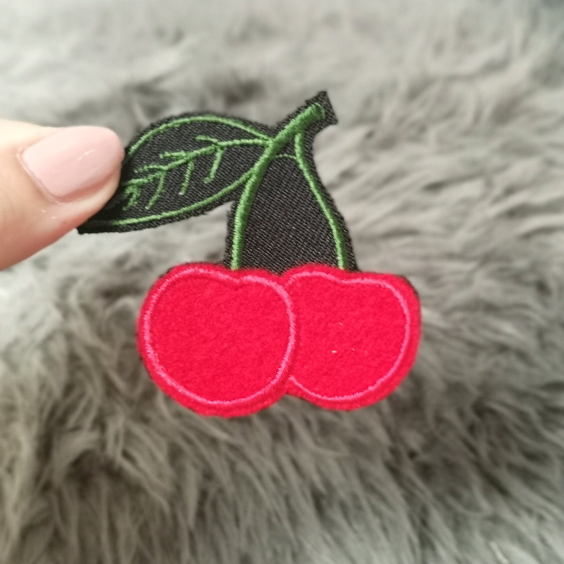 Download Cherry Applique Felt Embroidered Patch Red Cherries Badge Etsy
