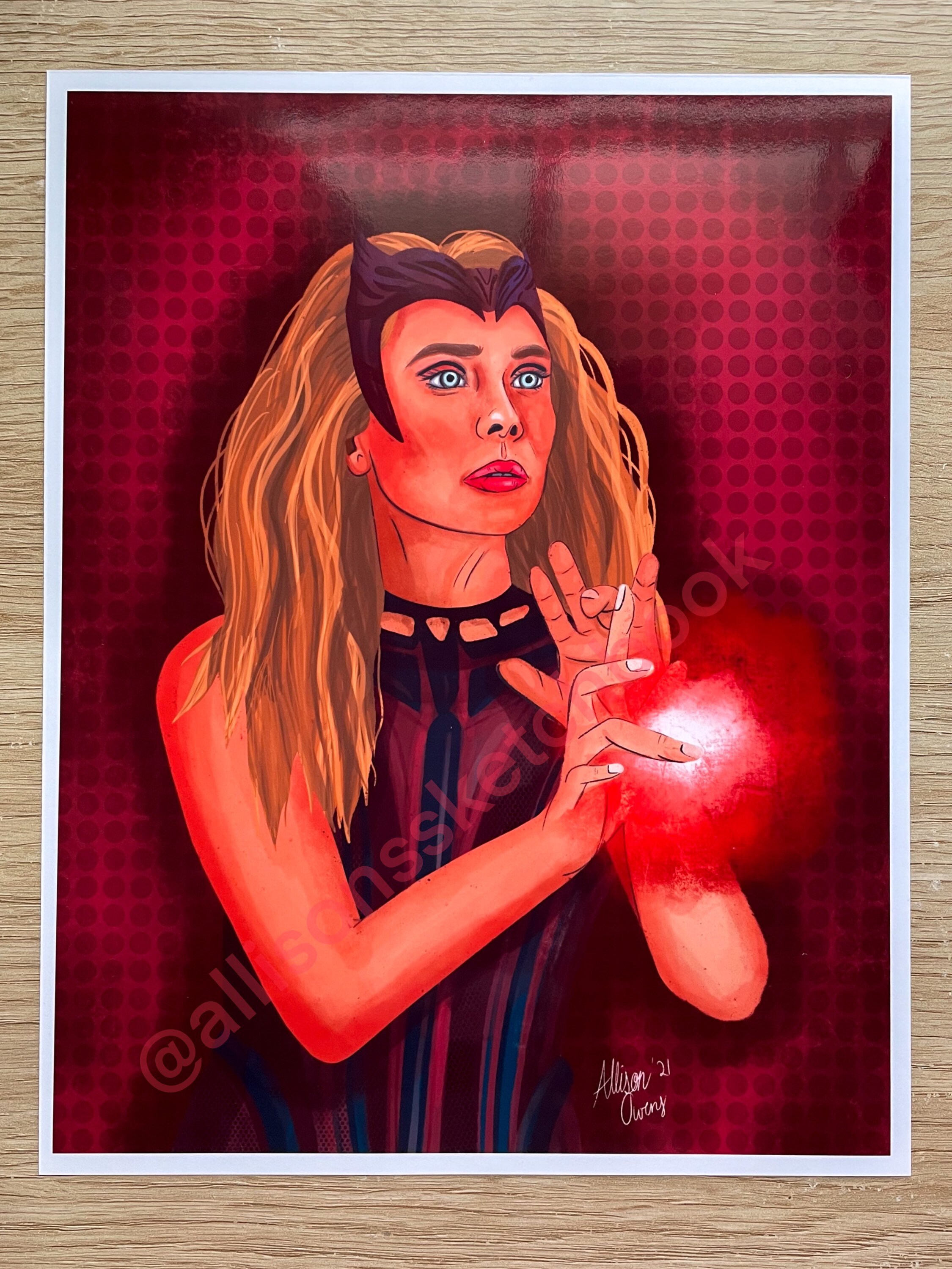 Wanda Art Print 4x6 or 8x10 Glossy Art Print WandaVision Etsy