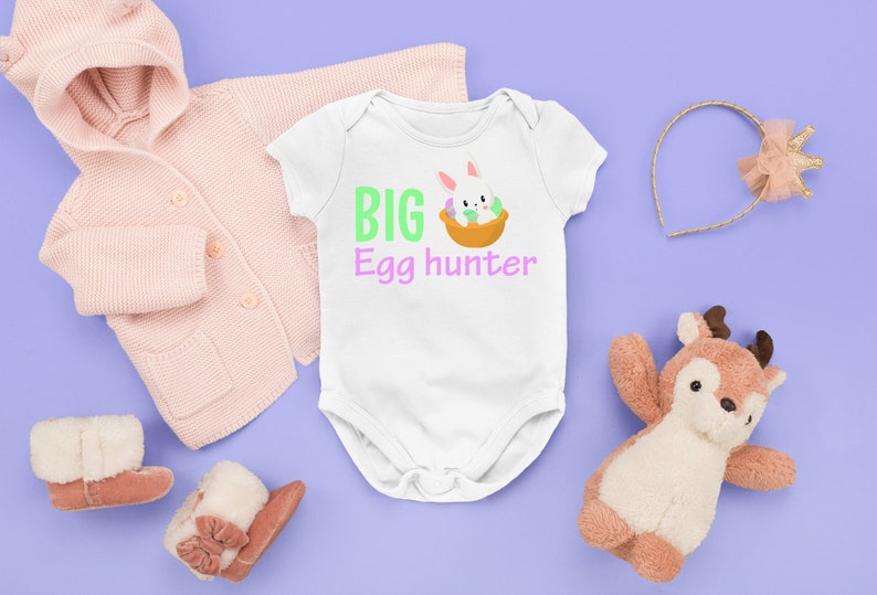 Eggcellent Easter Outfits Happy Easter Easter Egg Egg Hunter Onesie Easter Hunter Big Egg Hunter Onesie