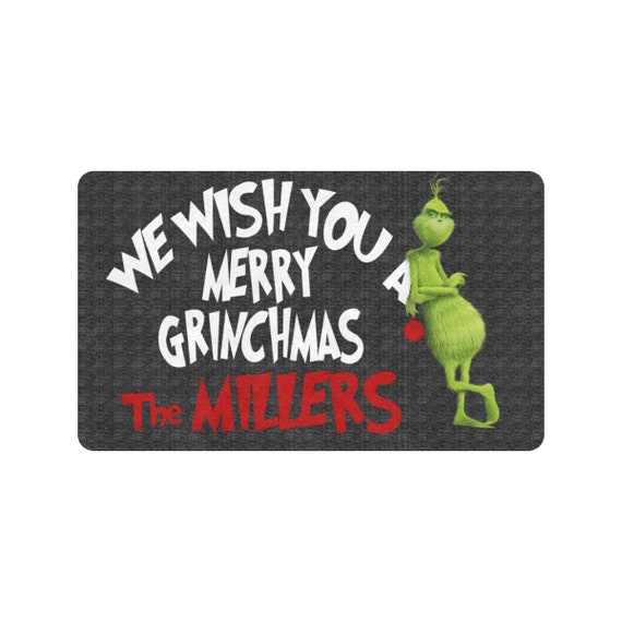 Personalized The Grinch Family Doormat Christmas Custom Name Home Decor 2020 