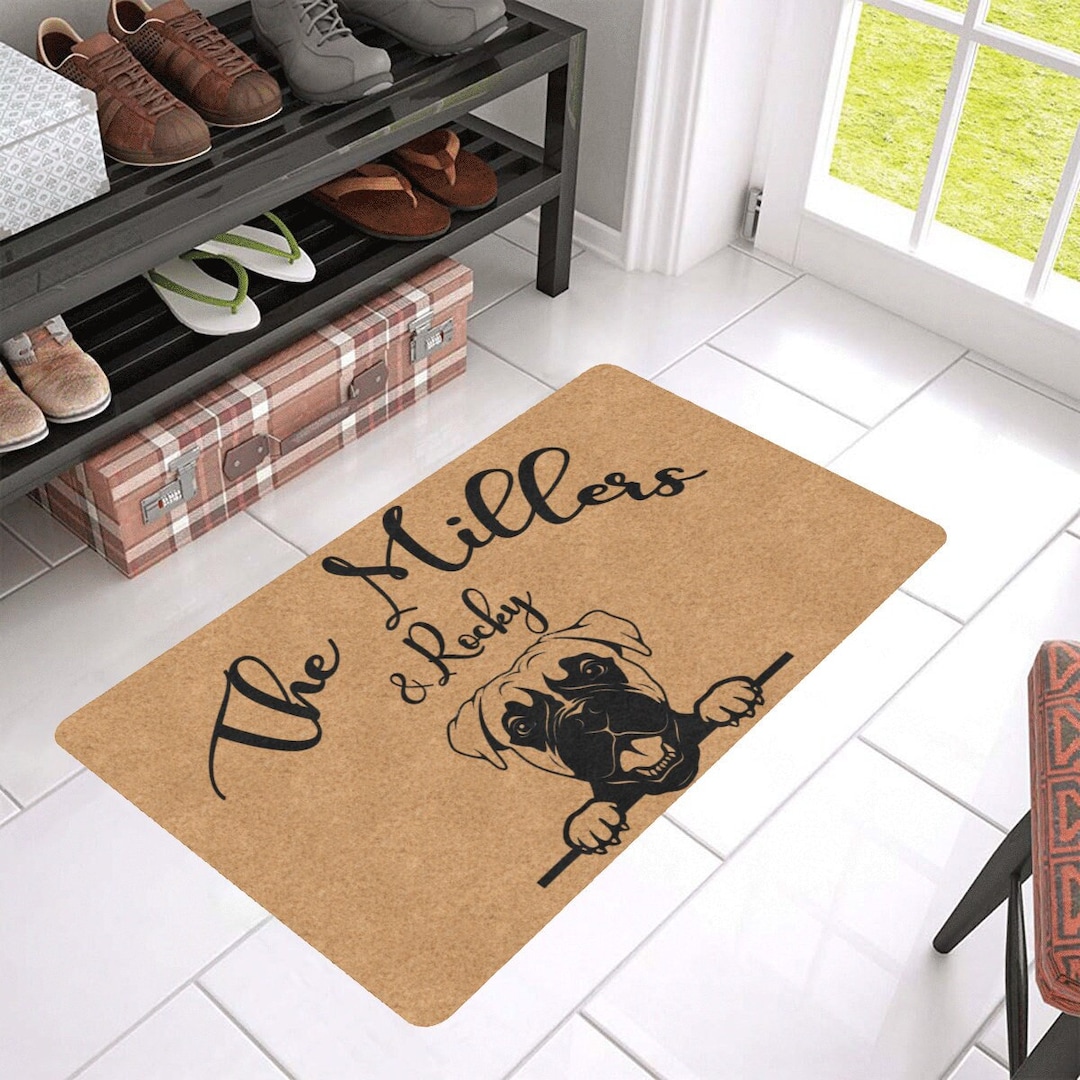 Personalized Boxer Dog Doormat Dog Custom Dog Door Mat Etsy