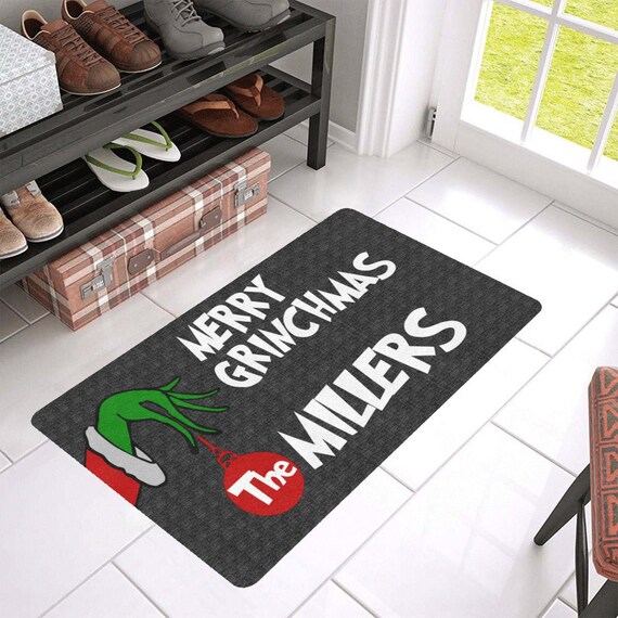 The Grinch Doormat Personalized Doormat Custom Doormat Etsy