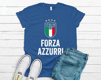 Italia Forza Azzurri Shirt, Italy Soccer Shirt