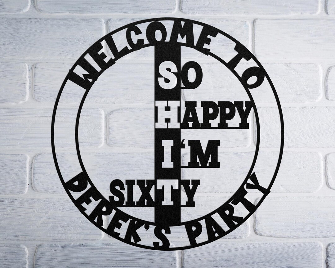Personalized 60th Birthday Decorations Metal Wall Decor With Name for ...