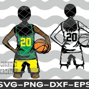 Layered Basketball Girl SVG, Basketball Shirt Anpassen Name Nummer Spieler, Mädchen Basketball Spieler, T-Shirt Afro Hauch Pferdeschwanz Jersey Sport