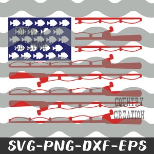 Rot Blau Angeln Amerikanische Flagge svg, 4. Juli svg, Fisch-Angelmast svg USA Amerika, Seeleben, See svg, auf dem See, Silhouette, Cricut