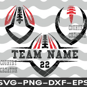 Silhouette personnalisée de football école et nombre, football SVG, Svg de joueur de football américain, t-shirt de football, nom d'équipe de joueurs personnalisé svg