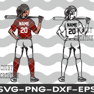 Layered Softball SVG, Girls softball png, colored layers Softball jersey Girls Baseball Player, Sports, Softball Baseball Mom t-shirt Cricut