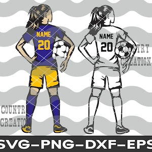 Customizable Layered Girl Soccer Player SVG, Female Soccer Goal, Soccer svg, Soccer Mom  tshirt female ponytail Jersey Sports Cricut, PNG