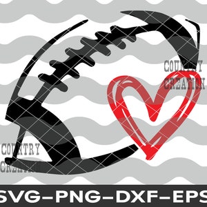 Geschichtet Fußball SVG, Fußball Mama T-Shirt, Fußball Herz, Schulgeist, Fußball Freundin Maskottchen High School Fußball Cricut Silhouette