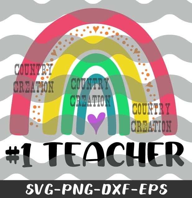 Download Hand Lettered Teacher Rainbow SVG Teacher SVG Hand ...