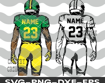 Layered Custom Football SVG, Football Shirt Customize Name Number Player, Boy Football, Football SVG,  High School Football Silhouette