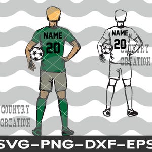 Layered Boy Soccer Player SVG, Customize Personalized Soccer Player Number Name, soccer shirt, Soccer Mom, Soccer Boy, Football PNG Cricut