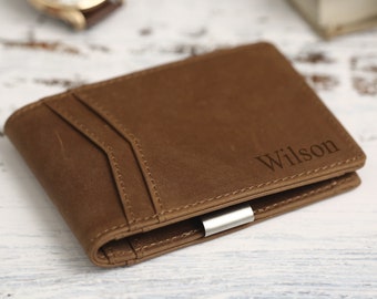 Personalized Wallet,Mens Wallet,Engraved Wallet,Groomsmen Wallet,Leather Wallet,Custom Wallet,Boyfriend Gift for Men,Father Day Gift for Him