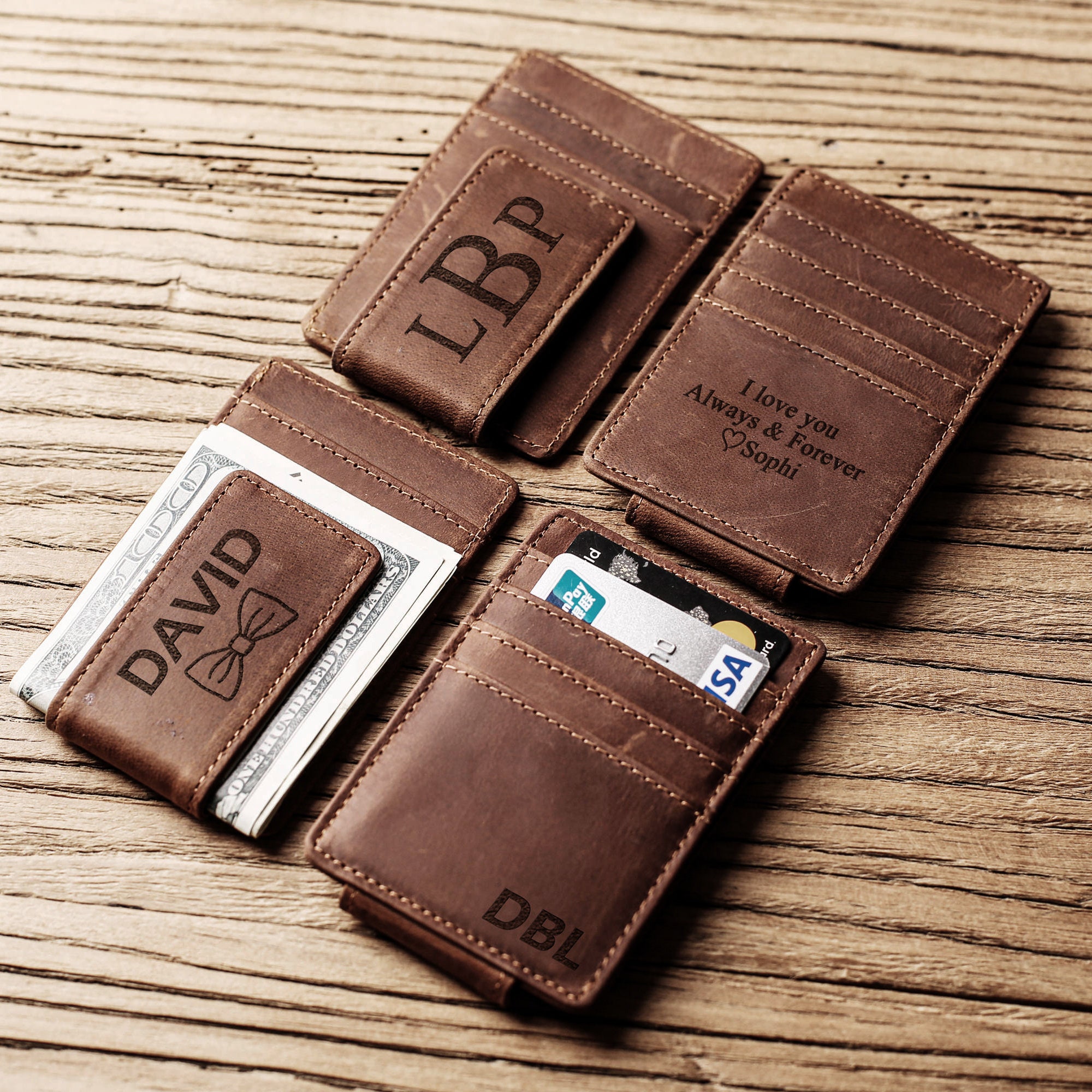 Money Clip Wallet LOVE Personalized Engraving Included Money Clip Wallet LOVE Personalized Engraving Included