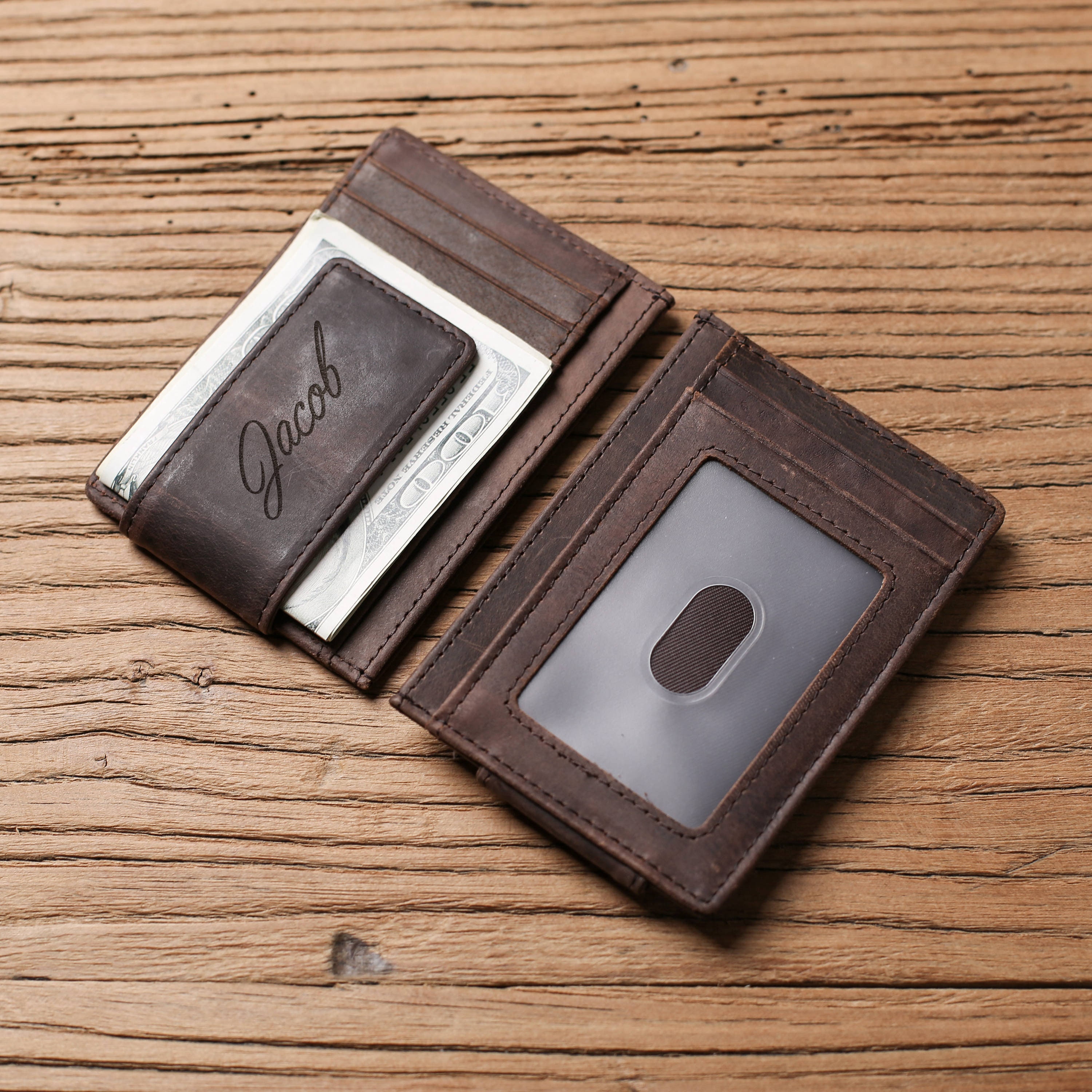 Mens Leather Money ClipUnique Gifts for Men Personalized Etsy