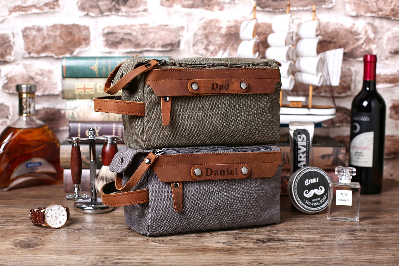 etsy mens toiletry bag