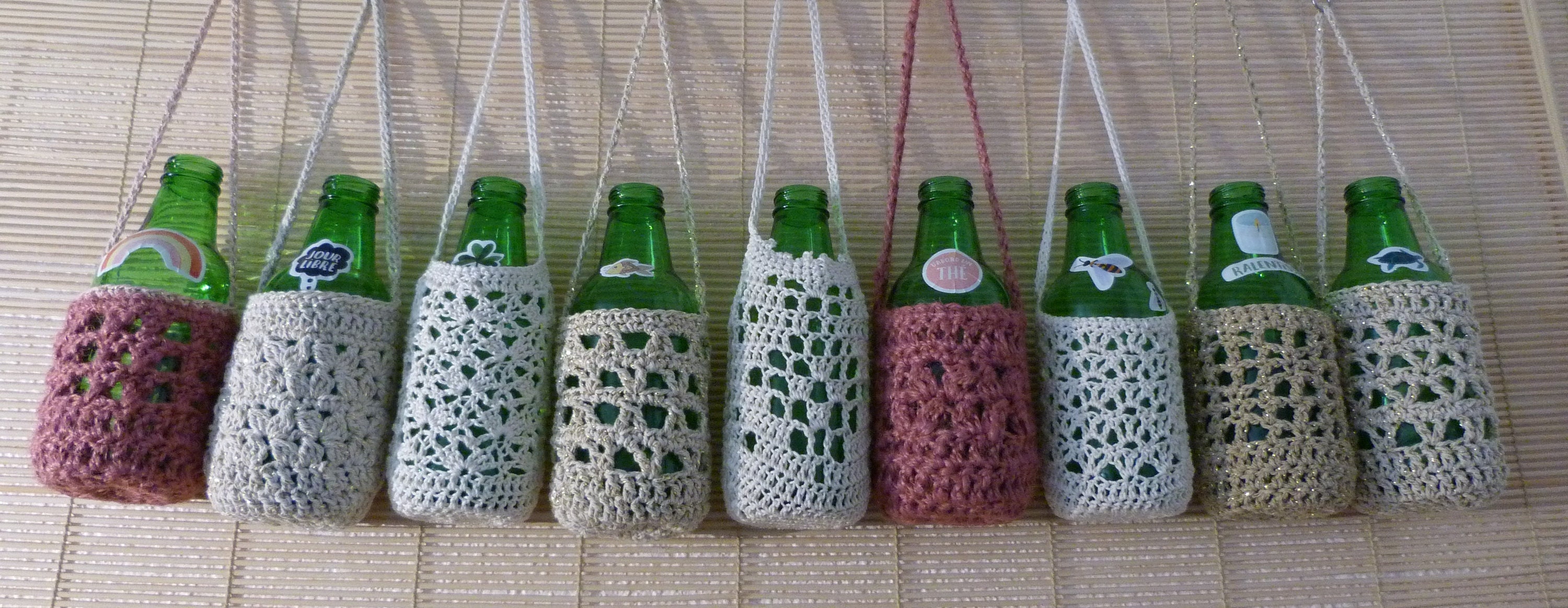 Bouteille en Chaussette, Vase Suspendu Crochet