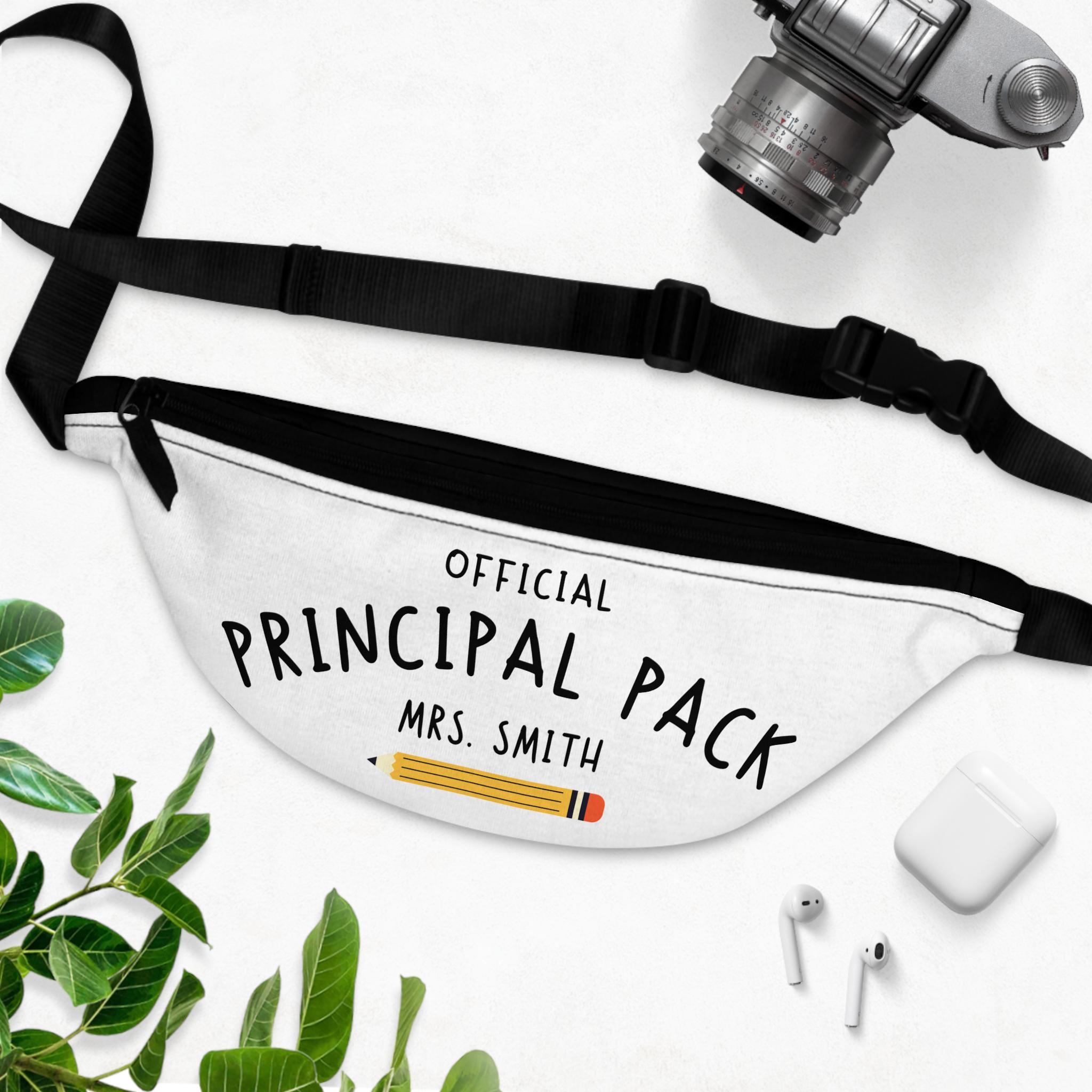 Custom Principal Fanny Pack | Personalized Teacher Belt Bag | Principal Gift | Customizable Principal Bag | Teacher's Essential Belt Bag