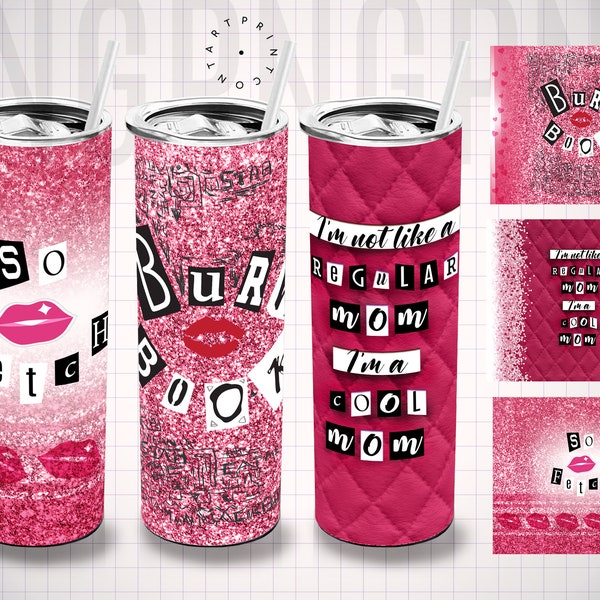 3x Burn Book 20oz Sublimation Tumbler Wrap, PNG Mean Girls Tumbler Sublimation, Mean Girls Party Decoration Theme