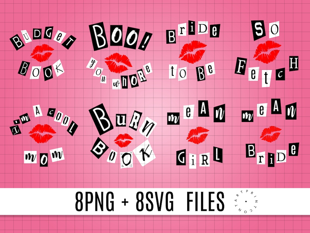 8x Mean Girls SVG PNG Quotes Printable Party Decor Bundle Etsy 8x Mean Girls SVG PNG Quotes Printable Party Decor Bundle Etsy