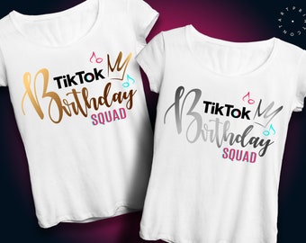 Tik Tok SVG Birthday | Tik Tok Shirt | Tik tok Birthday Princess Svg, Png | Tik Tok Birthday Outfit | Cut File | Sublimation | Easy To Use!