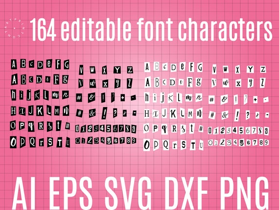 Burn Book SVG PNG Letters Numbers Glyphs, Mean Girls Alphabet