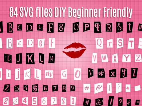 Burn Book SVG PNG Letters Numbers Glyphs, Mean Girls Alphabet