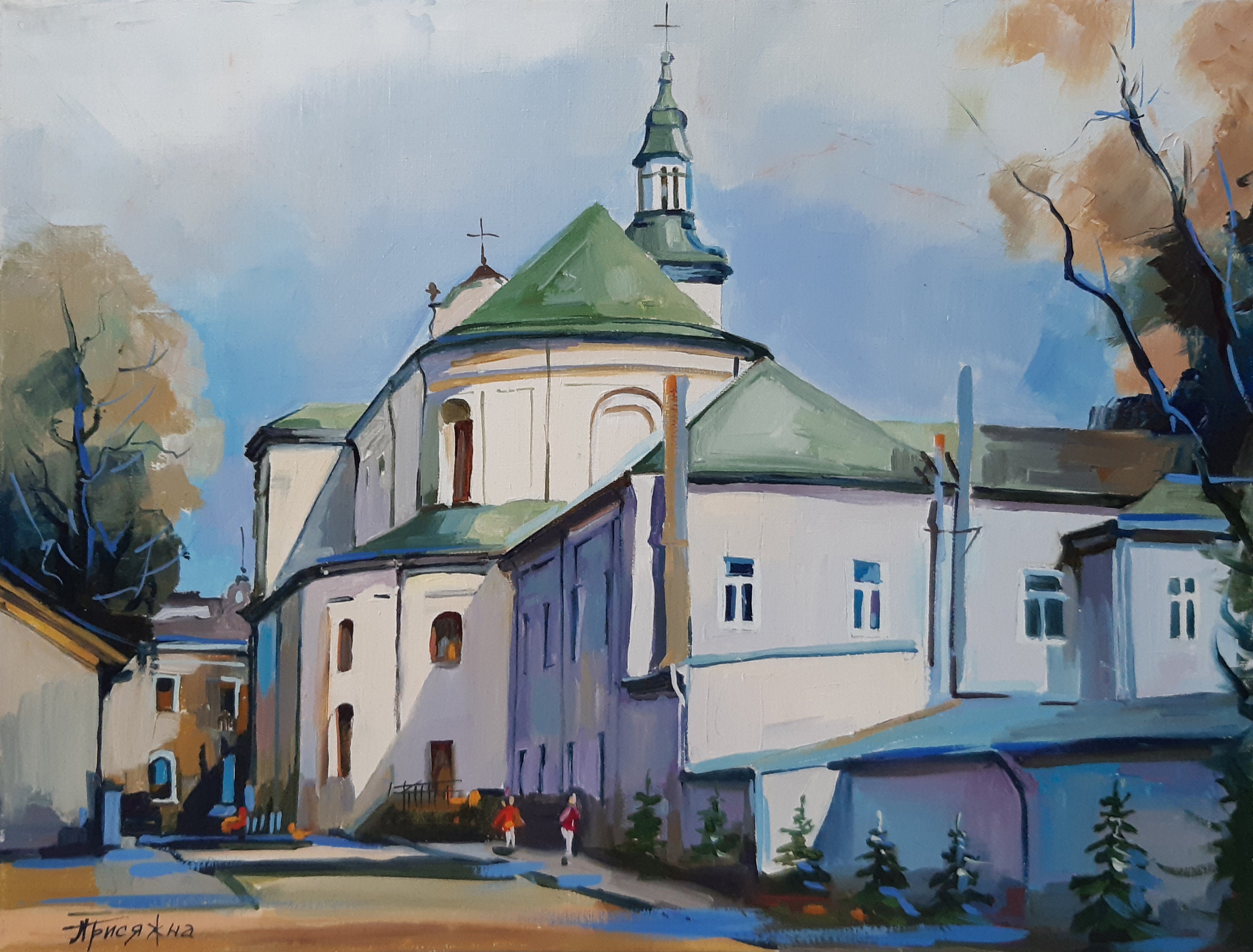 Architecture Painting Original Cityscape Art Canvas Art Etsy