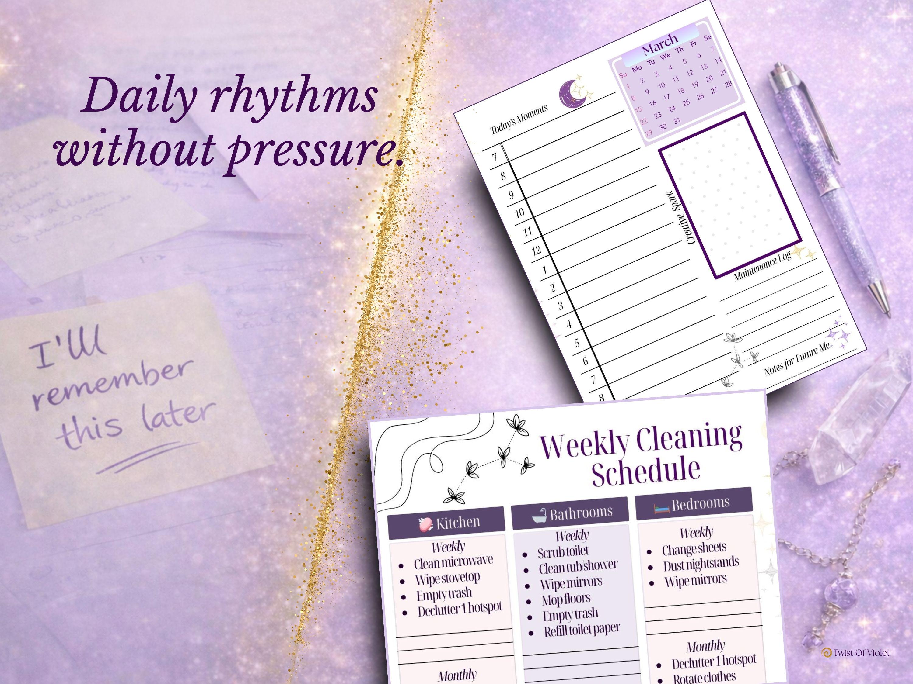 Visual Routine Flow Strip Editable Daily Rhythms Planner Pages 2026 | Home Flow & Routine Planner ...