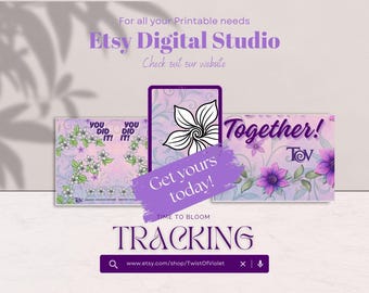 Bloom & Begin Tracker | Printable Floral Progress Page | Color-In Self-Care Tool | Mental Health Habit Journal PDF