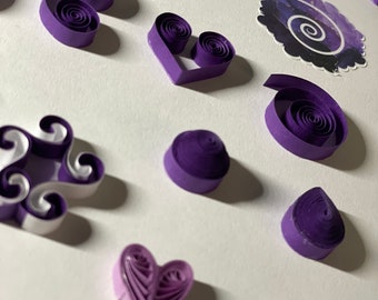 Paper Quilling Shape Techniques, digital download, Filigrana, Printable
