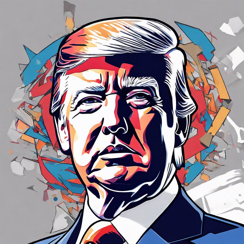 Donald Trump Printable Coloring Page - Etsy
