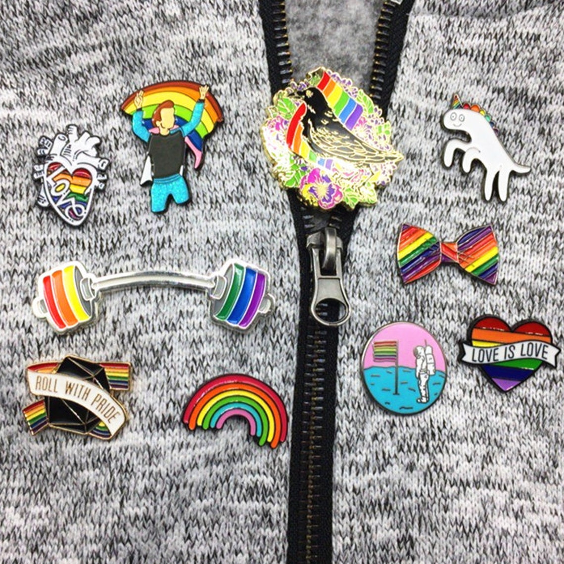 Rainbow Pin Badge Collection LGBT Pride Pin Enamel Metal Etsy
