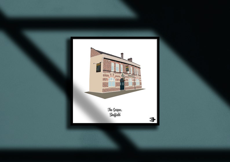 The Grapes Sheffield Print Etsy UK