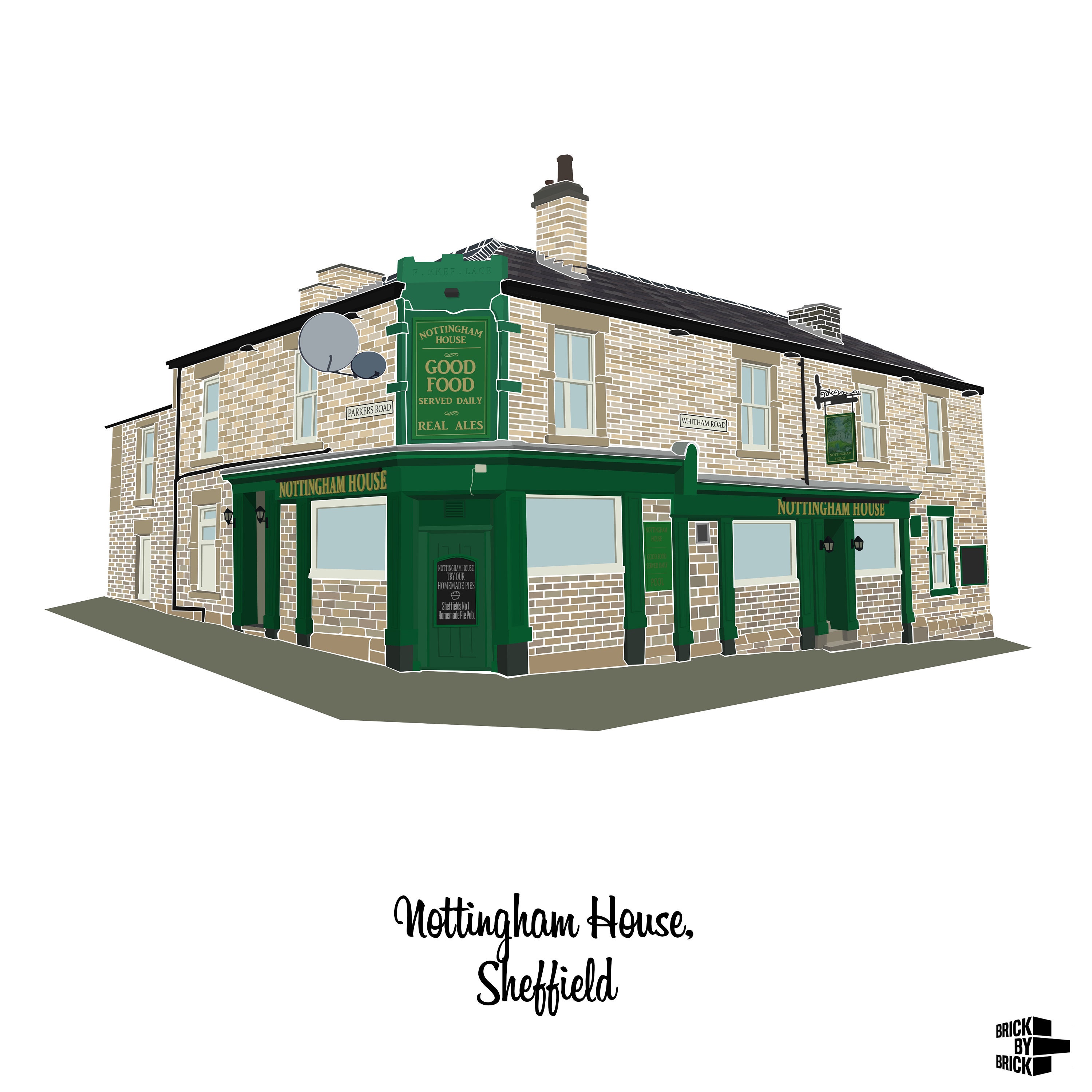 Nottingham House Sheffield Print Etsy UK