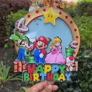 Super Mario Cake Topper Light Up/Shaker Style