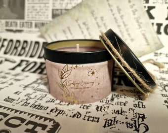 Sorting Ceremony House Reveal Wizarding witch magic Themed Candle (Blackcurrent & Argarwood Fragrance) ideal gift