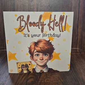 Carte d'anniversaire de sorcier aux cheveux roux, c'est votre anniversaire, magique 6 x 6 po. avec enveloppe