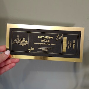 Biglietto personalizzato per il tour dello studio con lamina d'oro da regalare - Buono regalo