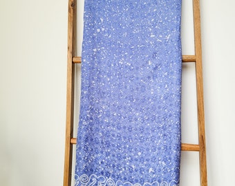Batik Sarong Indonesia Fabric, Pareo, Beach Cover up, Batik Scarf Shawl, Batik Wrap Skirt, Table Cloth Home Deco Art, Pastel Blue Viscose
