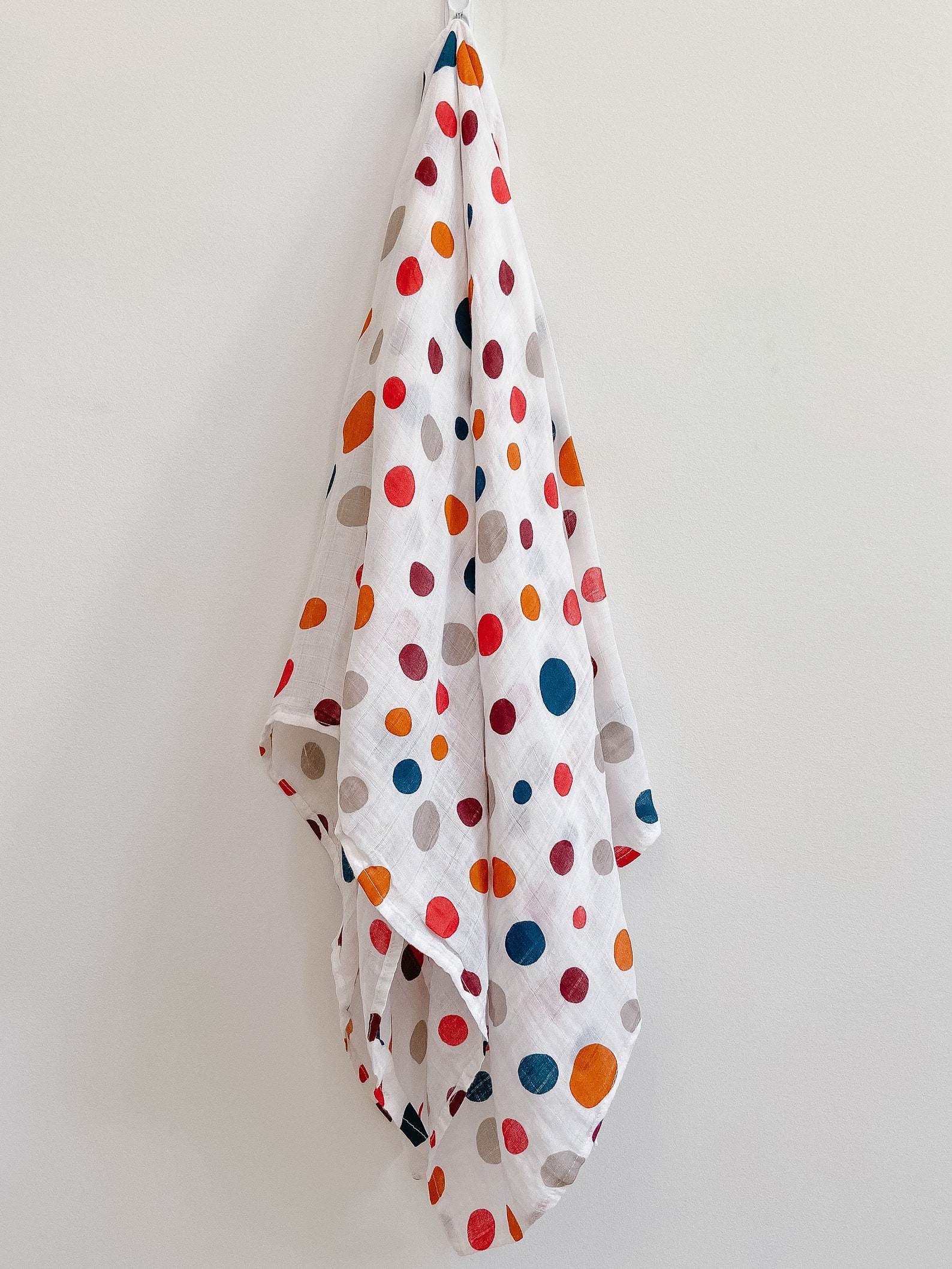 Colorful Polka Dot Muslin Baby Swaddle Blanket 100 Cotton Etsy