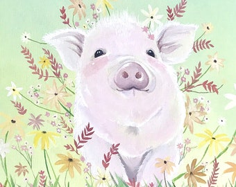 Download Free Piglet Canvas Etsy PSD Mockup Template