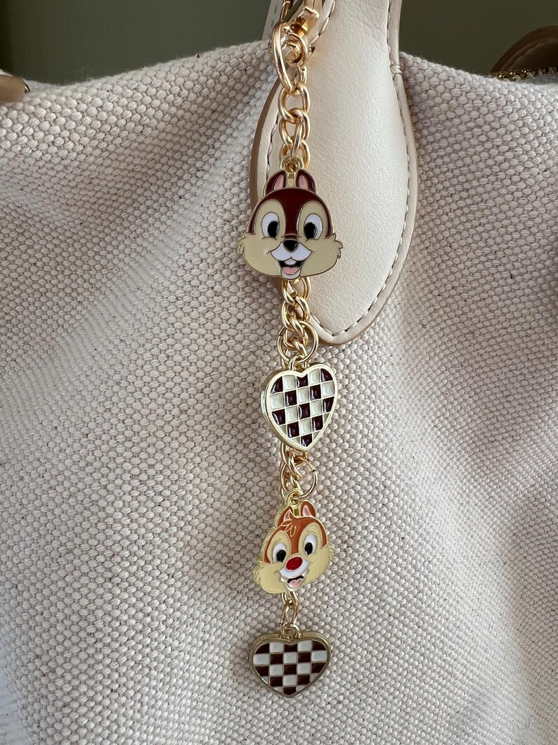 Chip and Dale Bag Charm Chain / Keychain - Etsy