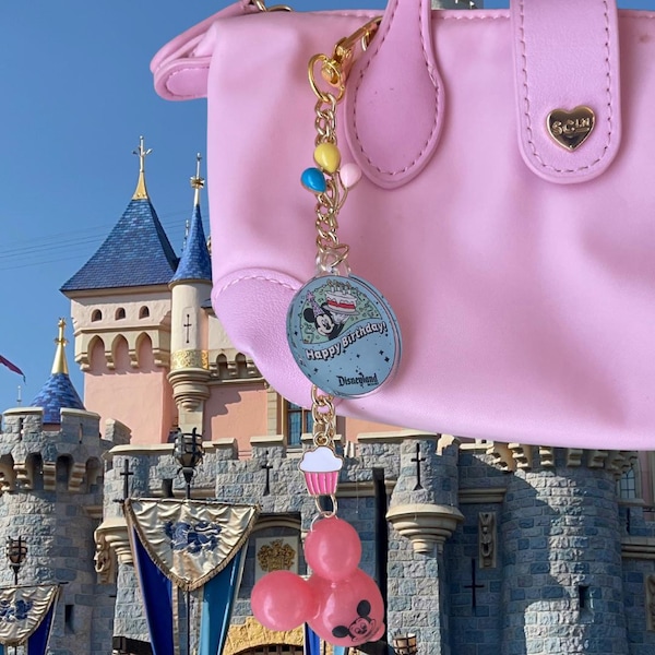 Happy Birthday Bag Charm Chain / Keychain