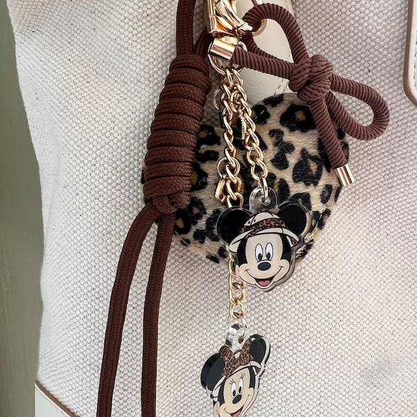 Cheetah Mouse Rope Bag Charm Chain / Keychain