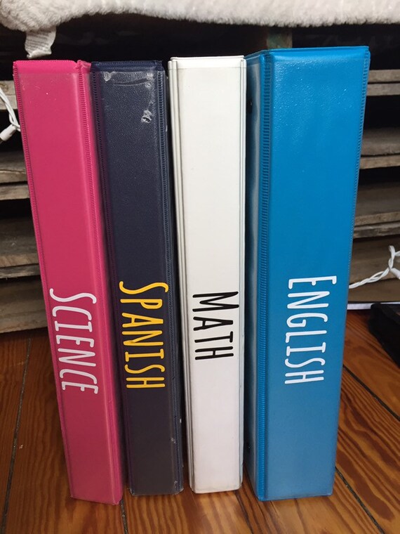 Binder Subject Labels. Back to School. Binder Stickers. Labels Etsy