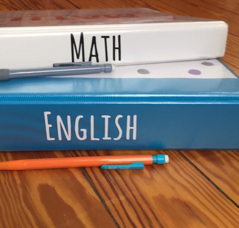 Binder Subject Labels. Back to School. Binder Stickers. Labels for