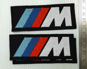 BMW EMBLEM PATCH EMBROIDERED powered by motorsport THERMOADHESIVE cm 16,5 x 3 BMW EMBLEM PATCH EMBROIDERED powered by motorsport THERMOADHESIVE cm 16,5 x 3