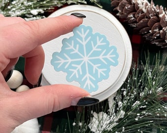 Snowflake Vinyl Sticker: Waterproof Winter Decal (3" × 2.02")